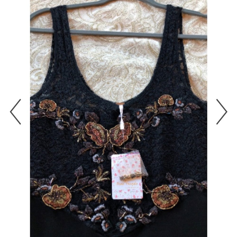 NWT Medium Free People Secrets of Eden Floral Embroidered Mini Dress - Picture 10 of 10